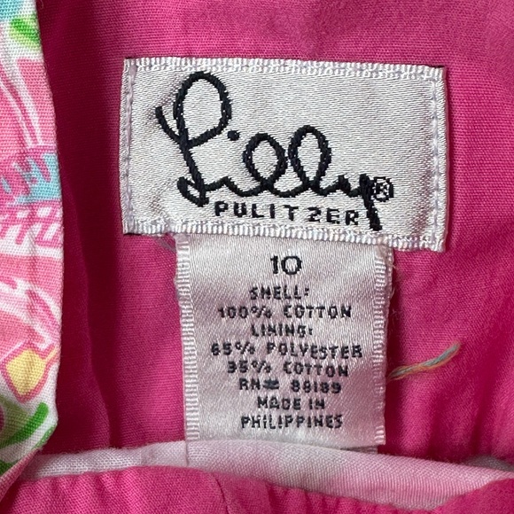 Lilly Pulitzer Vintage Patchwork Print Tie Strap Dress size 10 - Picture 2 of 10